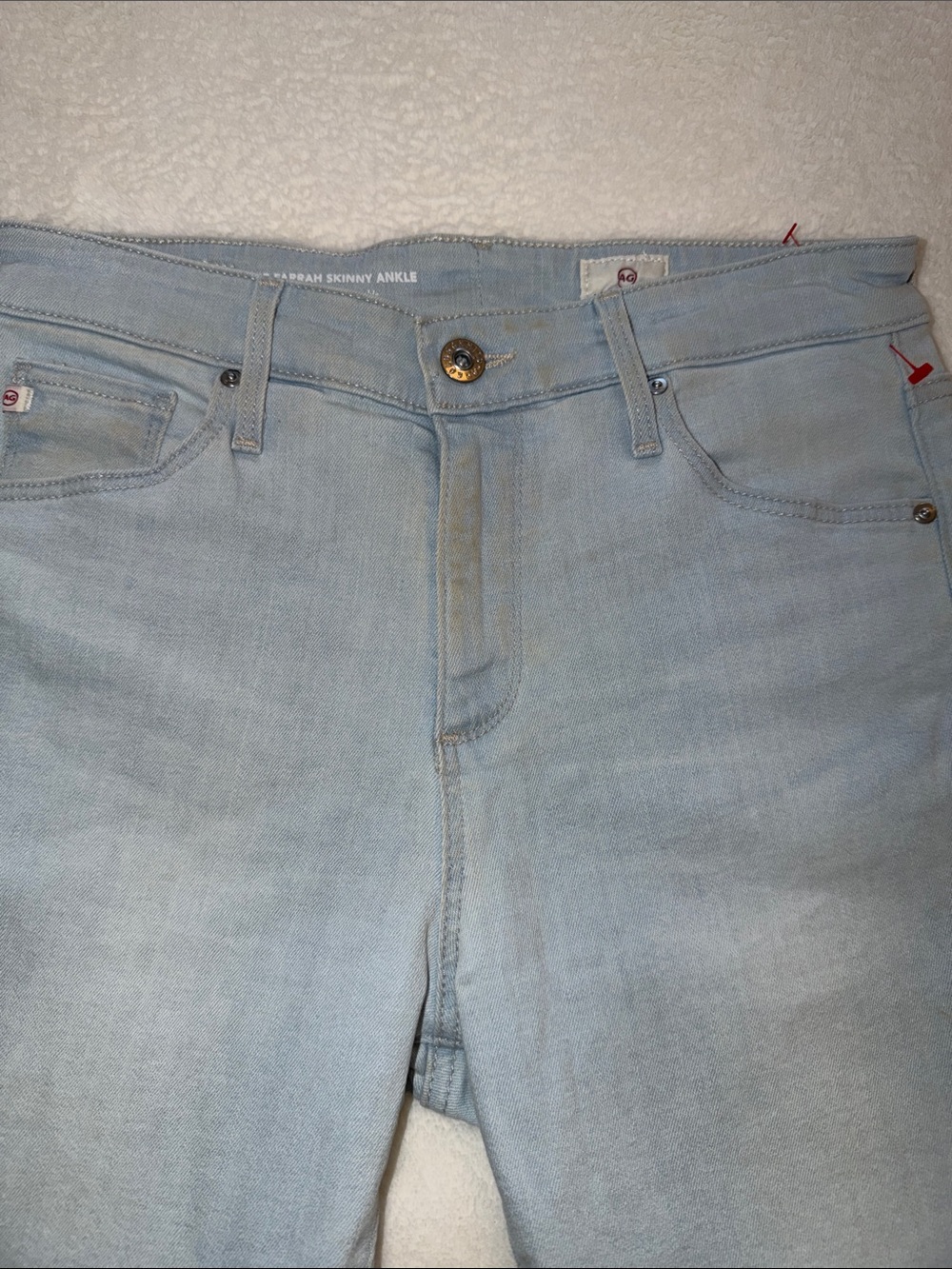 AG Adriano Goldschmied Women's Light Gray Skinny Jeans - Picture 3 of 4